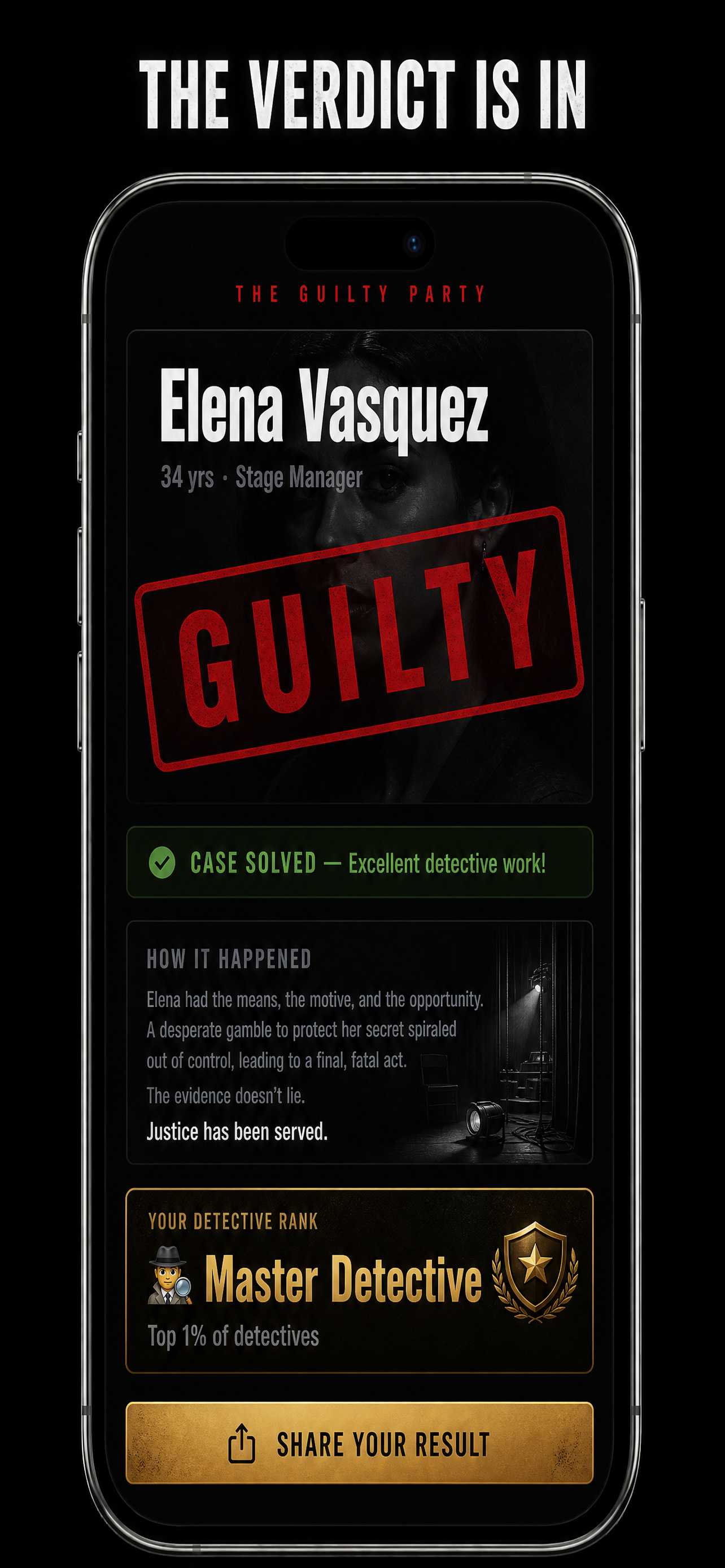 Guilty Party verdict reveal